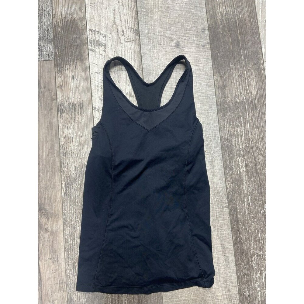 Lululemon Black Tank Top Built In Sports Bra Size 6